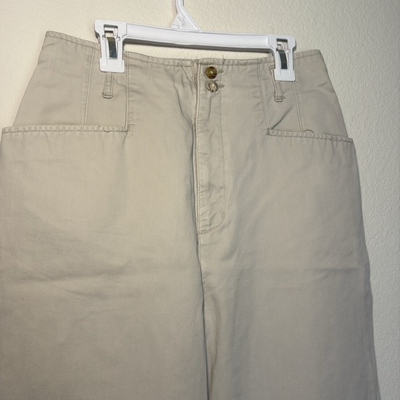 VINTAGE Eddie Bauer Tan Cream Pants 14 waist - Picture 2 of 6
